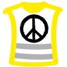 Sticker Gilet jaune Peace and Love