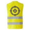 Gilet jaune cible noire contours épais
