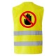 Gilet jaune attention fragile 2 faces
