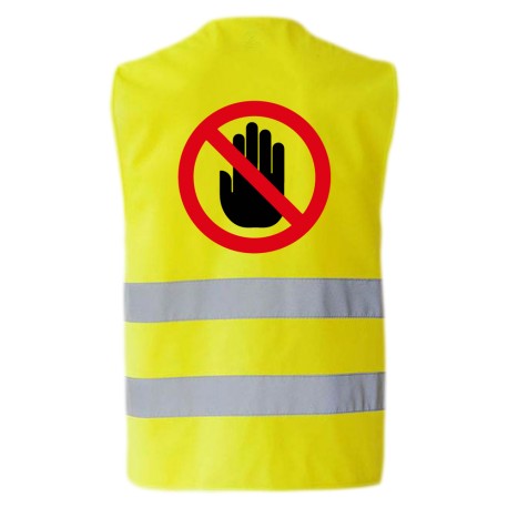 Gilet jaune attention fragile 2 faces