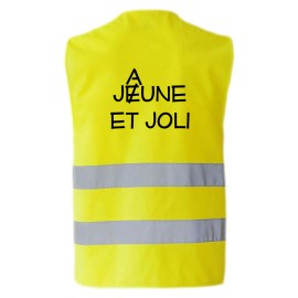 Gilet jaune texte J(e)aune et joli